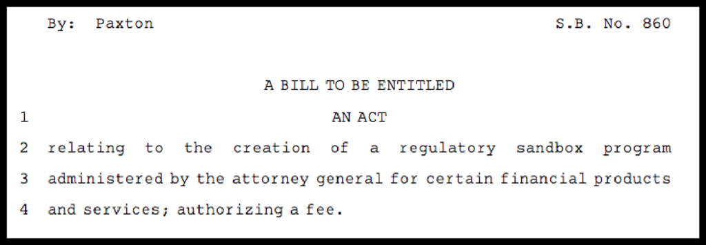 Image: screen shot of top of the proposed SB 860