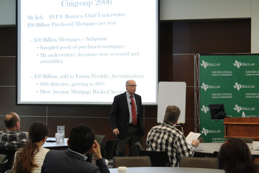 Image: Richard M. Bowen spaking in front of a Citigroup 2006 slide